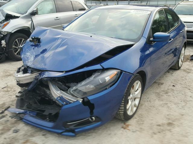 1C3CDFBH0DD107804 - 2013 DODGE DART SXT BLUE photo 2