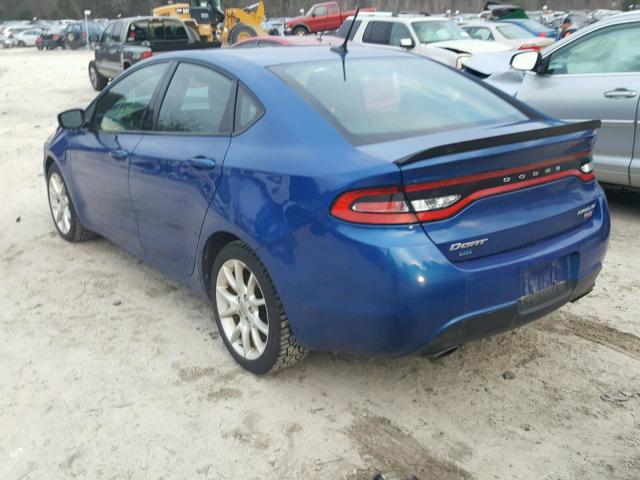 1C3CDFBH0DD107804 - 2013 DODGE DART SXT BLUE photo 3