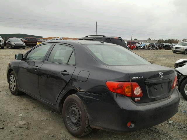 JTDBL40E399085847 - 2009 TOYOTA COROLLA BA BLACK photo 3