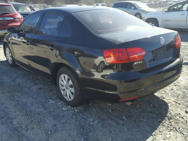 3VW2K7AJ0CM468408 - 2012 VOLKSWAGEN JETTA BASE 黑色 照片 3