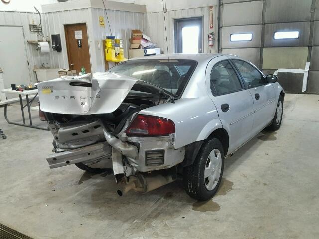 1B3EL36X44N395426 - 2004 DODGE STRATUS SE SILVER photo 4