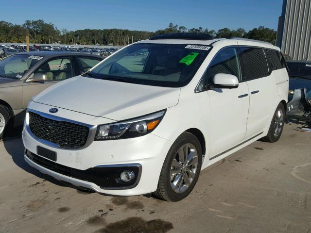 KNDME5C16G6185618 - 2016 KIA SEDONA SXL WHITE photo 2