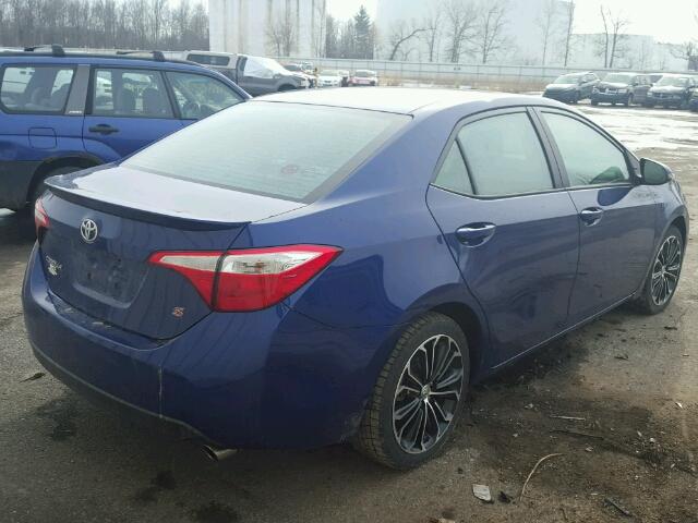 2T1BURHE9GC555904 - 2016 TOYOTA COROLLA L BLUE photo 4