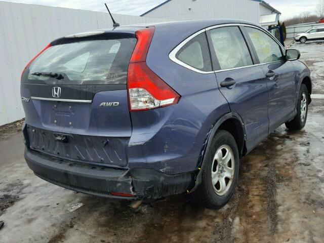 5J6RM4H38CL023394 - 2012 HONDA CR-V LX BLUE photo 4