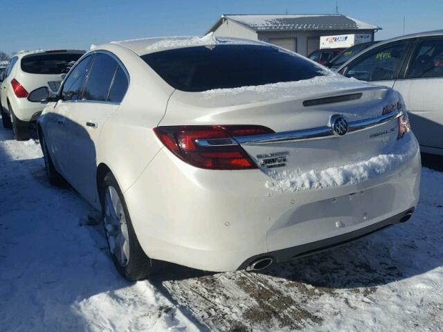 2G4GN5EX0E9309592 - 2014 BUICK REGAL PREM WHITE photo 3