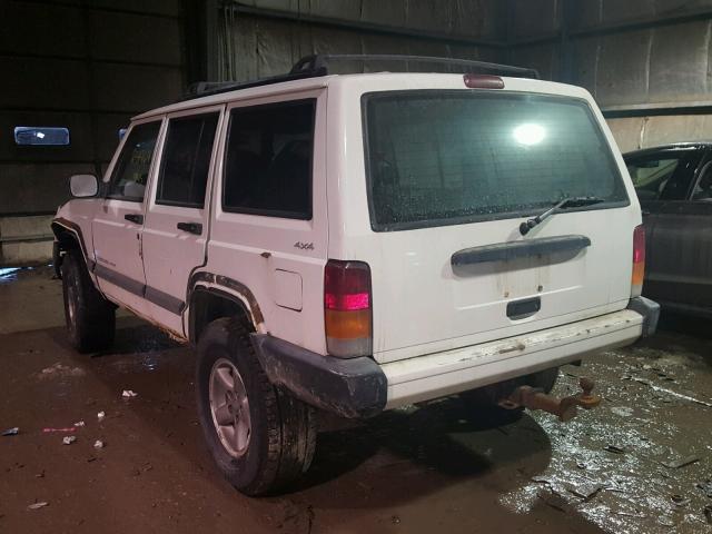 1J4FF48S7YL233397 - 2000 JEEP CHEROKEE S WHITE photo 3