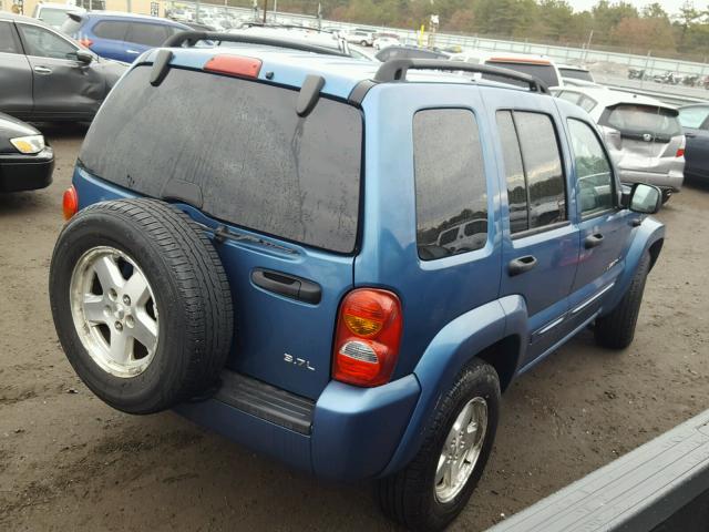 1J4GL58K33W545811 - 2003 JEEP LIBERTY LI BLUE photo 4