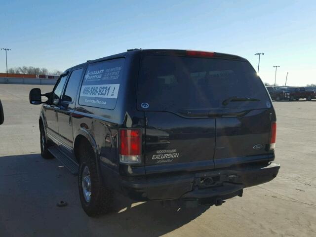 1FMSU43P75ED12951 - 2005 FORD EXCURSION BLACK photo 3