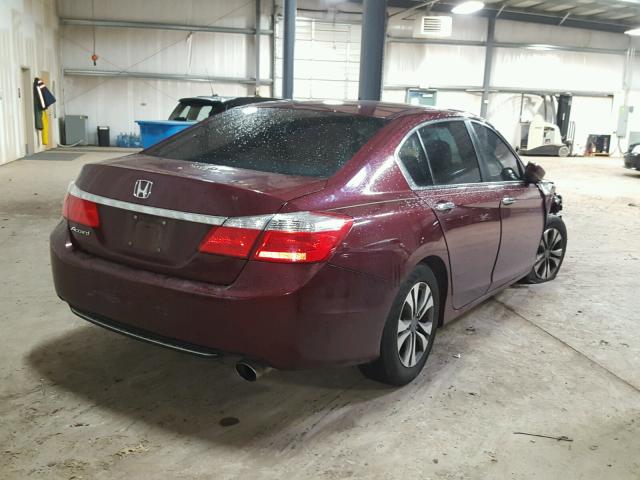 1HGCR2F33FA218258 - 2015 HONDA ACCORD LX BURGUNDY photo 4