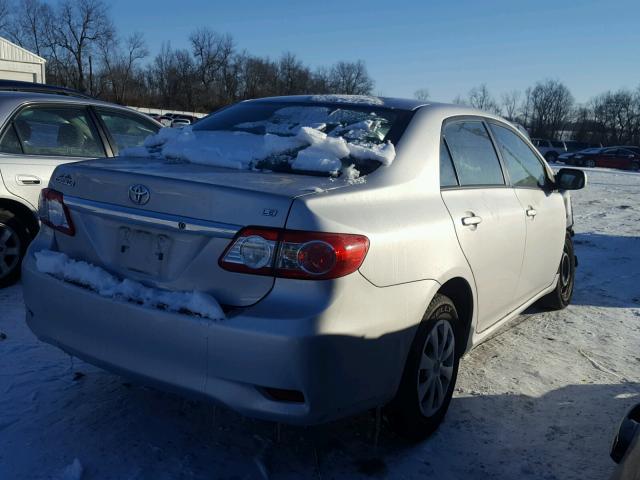 2T1BU4EE4BC639287 - 2011 TOYOTA COROLLA LE SILVER photo 4