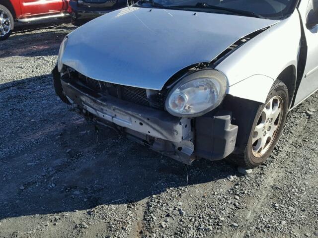 1B3ES56C65D224941 - 2005 DODGE NEON SXT SILVER photo 9