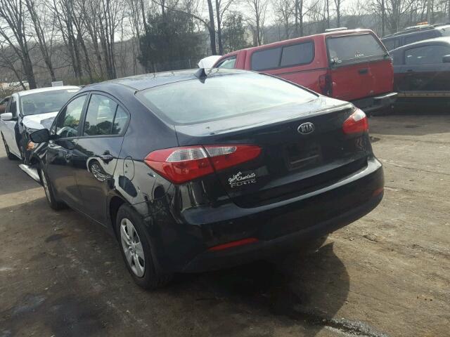 KNAFK4A62F5403341 - 2015 KIA FORTE LX BLACK photo 3