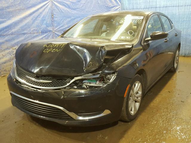 1C3CCCAB6FN596317 - 2015 CHRYSLER 200 LIMITE BLACK photo 2