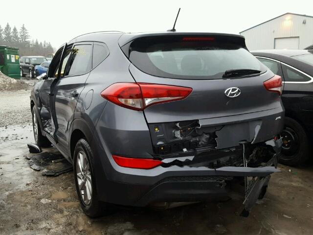 KM8J3CA44GU083557 - 2016 HYUNDAI TUCSON LIM GRAY photo 3