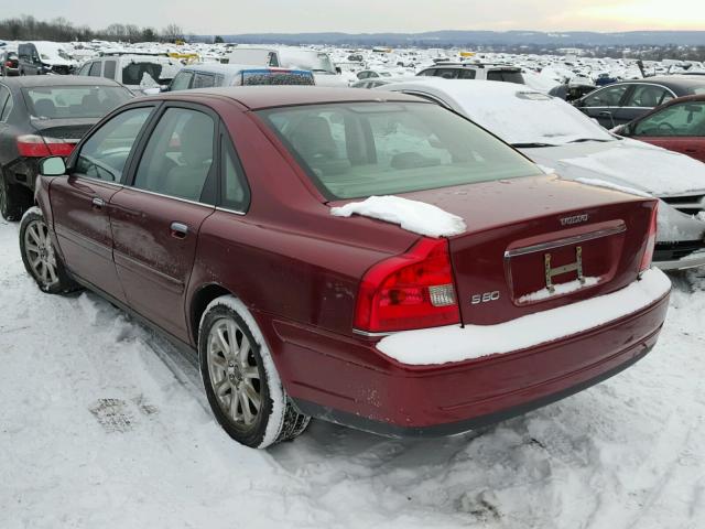 YV1TS59H141376553 - 2004 VOLVO S80 2.5T RED photo 3