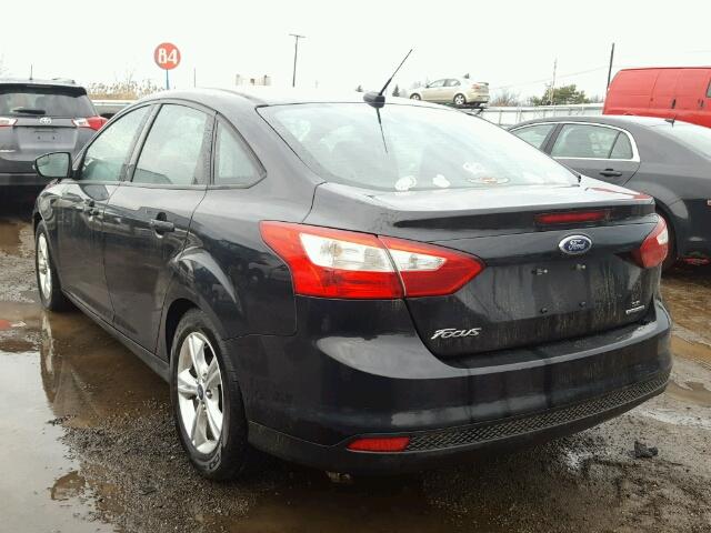 1FADP3F24EL157484 - 2014 FORD FOCUS SE BLACK photo 3