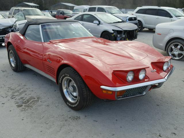 1Z67K2S505778 - 1972 CHEVROLET CORVETTE RED photo 1