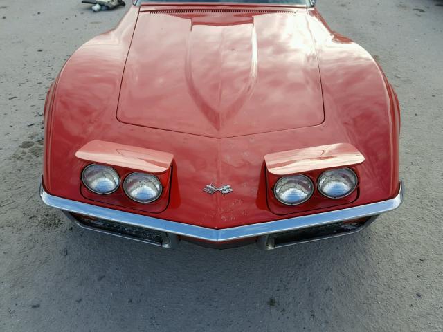 1Z67K2S505778 - 1972 CHEVROLET CORVETTE RED photo 7