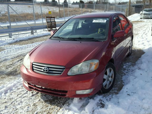 1NXBR32E13Z116129 - 2003 TOYOTA COROLLA CE BURGUNDY photo 2