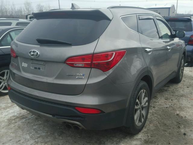 5XYZUDLA7EG185592 - 2014 HYUNDAI SANTA FE S GRAY photo 4