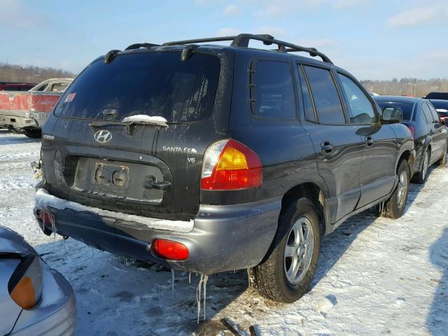 KM8SC13D34U660726 - 2004 HYUNDAI SANTA FE G BLACK photo 4