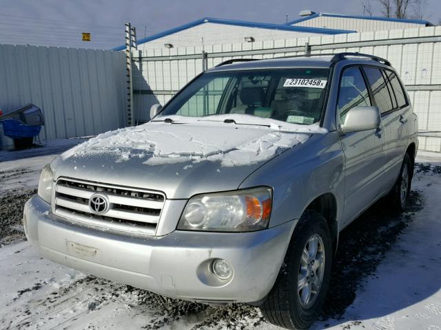 JTEEP21A440031550 - 2004 TOYOTA HIGHLANDER SILVER photo 2