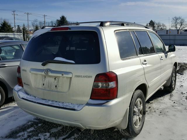 JTEEP21A440031550 - 2004 TOYOTA HIGHLANDER SILVER photo 4