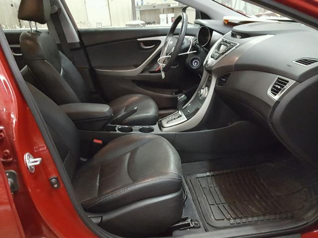 KMHDH4AE4CU307255 - 2012 HYUNDAI ELANTRA GL RED photo 5