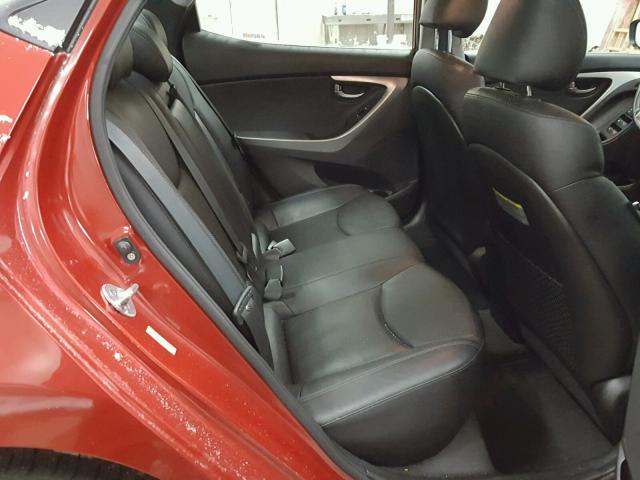 KMHDH4AE4CU307255 - 2012 HYUNDAI ELANTRA GL RED photo 6