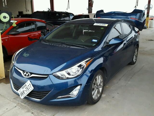 KMHDH4AE9EU163561 - 2014 HYUNDAI ELANTRA SE BLUE photo 2