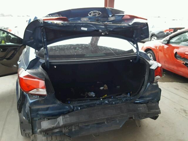 KMHDH4AE9EU163561 - 2014 HYUNDAI ELANTRA SE BLUE photo 9