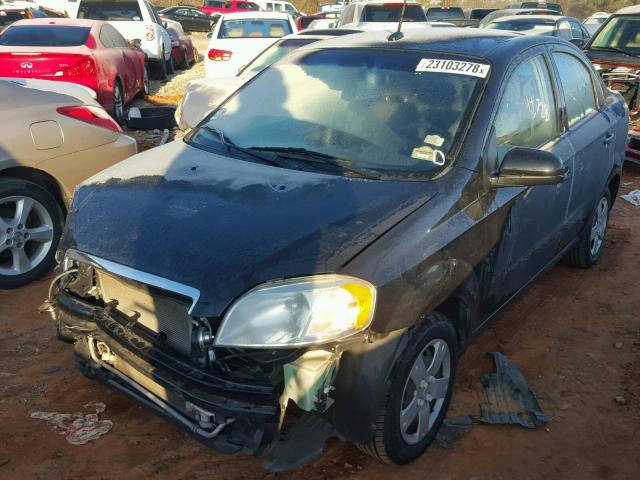 KL1TD5DE9BB201642 - 2011 CHEVROLET AVEO LS BLACK photo 2