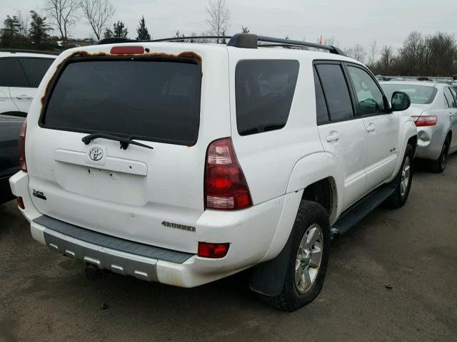 JTEBU14R130015117 - 2003 TOYOTA 4RUNNER SR WHITE photo 4