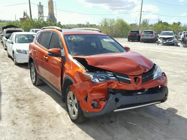 JTMWFREV4FJ051828 - 2015 TOYOTA RAV4 XLE ORANGE photo 1