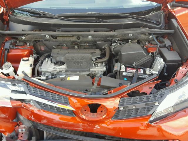 JTMWFREV4FJ051828 - 2015 TOYOTA RAV4 XLE ORANGE photo 7