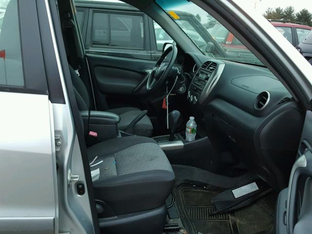 JTEGD20V740007748 - 2004 TOYOTA RAV4 SILVER photo 5