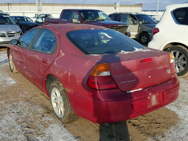 2C3HE66G7XH190966 - 1999 CHRYSLER 300M MAROON photo 3