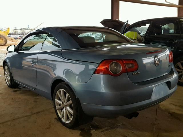 WVWBA71F07V011689 - 2007 VOLKSWAGEN EOS 2.0T BLUE photo 3