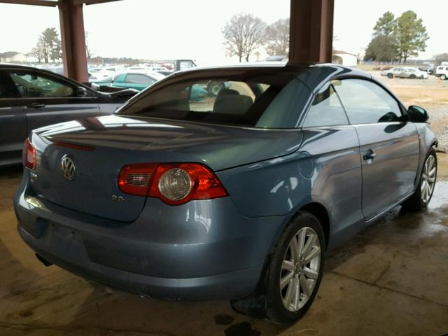 WVWBA71F07V011689 - 2007 VOLKSWAGEN EOS 2.0T BLUE photo 4