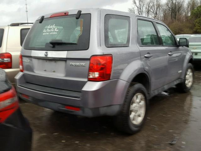 4F2CZ02Z48KM31455 - 2008 MAZDA TRIBUTE I GRAY photo 4