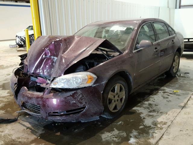 2G1WB58K879223516 - 2007 CHEVROLET IMPALA LS MAROON photo 2