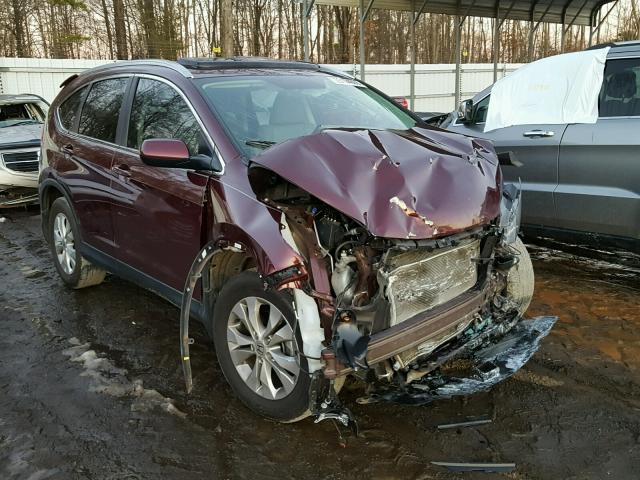 5J6RM3H74EL035834 - 2014 HONDA CR-V EXL BURGUNDY photo 1