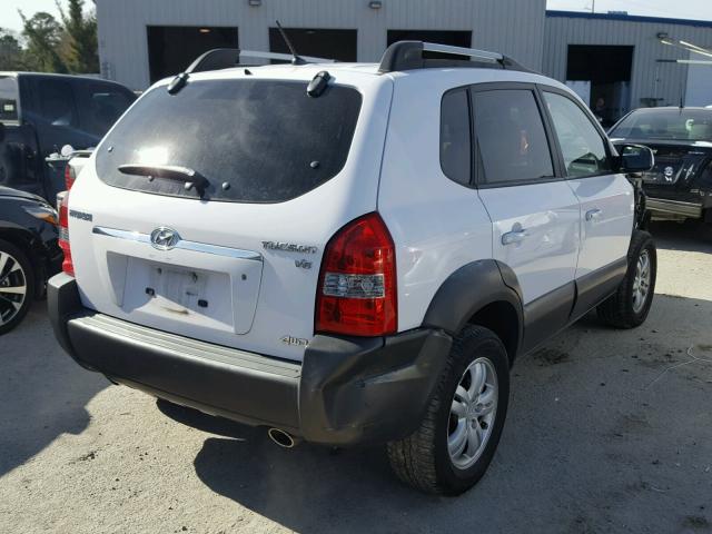 KM8JN72D08U756331 - 2008 HYUNDAI TUCSON SE WHITE photo 4