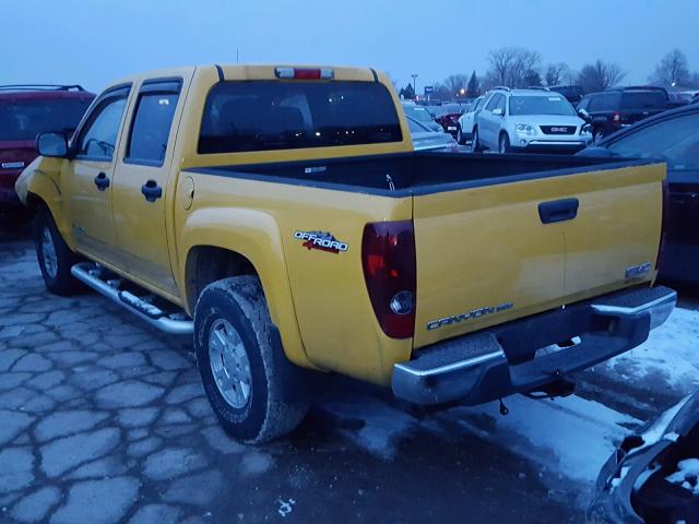 1GTDT136458252261 - 2005 GMC CANYON YELLOW photo 3