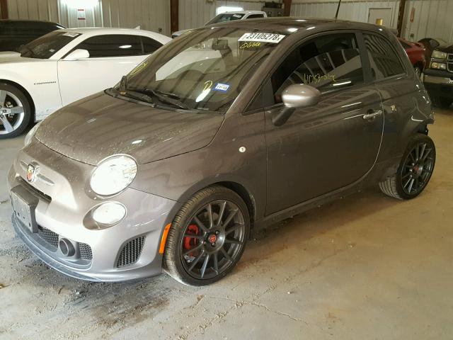 3C3CFFFHXDT520666 - 2013 FIAT 500 ABARTH GRAY photo 2