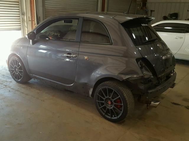 3C3CFFFHXDT520666 - 2013 FIAT 500 ABARTH GRAY photo 3