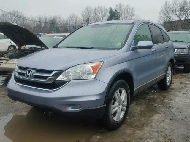 5J6RE3H79AL014405 - 2010 HONDA CR-V EXL BLUE photo 2