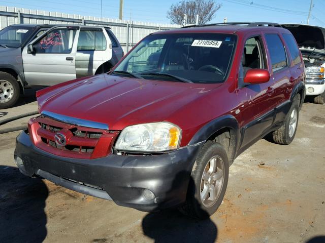 4F2CZ04185KM60413 - 2005 MAZDA TRIBUTE S RED photo 2