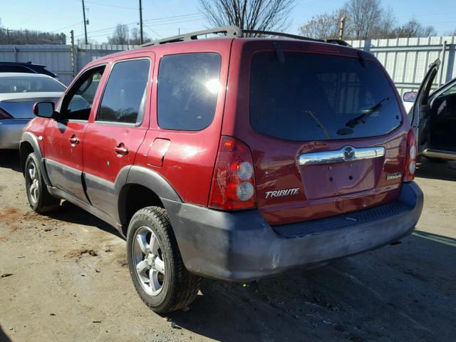 4F2CZ04185KM60413 - 2005 MAZDA TRIBUTE S RED photo 3