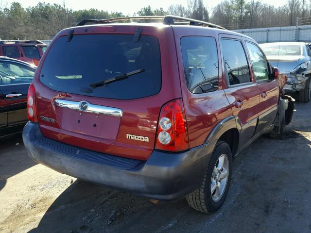 4F2CZ04185KM60413 - 2005 MAZDA TRIBUTE S RED photo 4